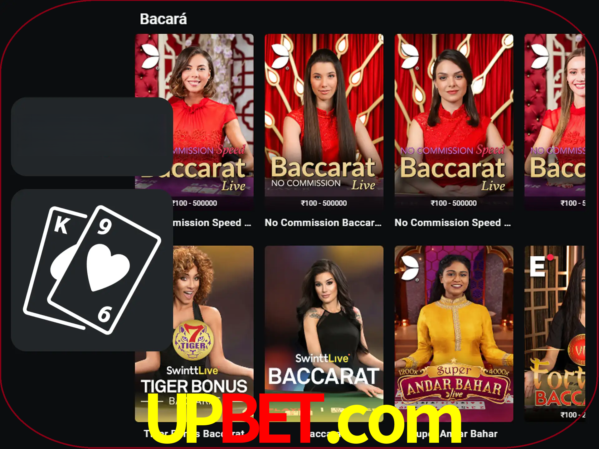 Ganhe muito dinheiro jogando jogos de bacará.